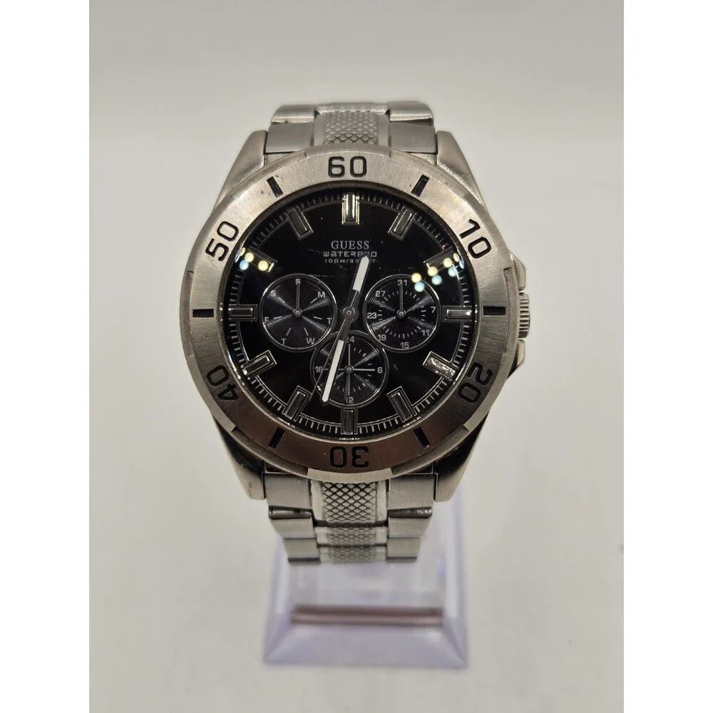 GUESS Waterpro stainless steel men's chronograph watch U12505G1. 6.75
